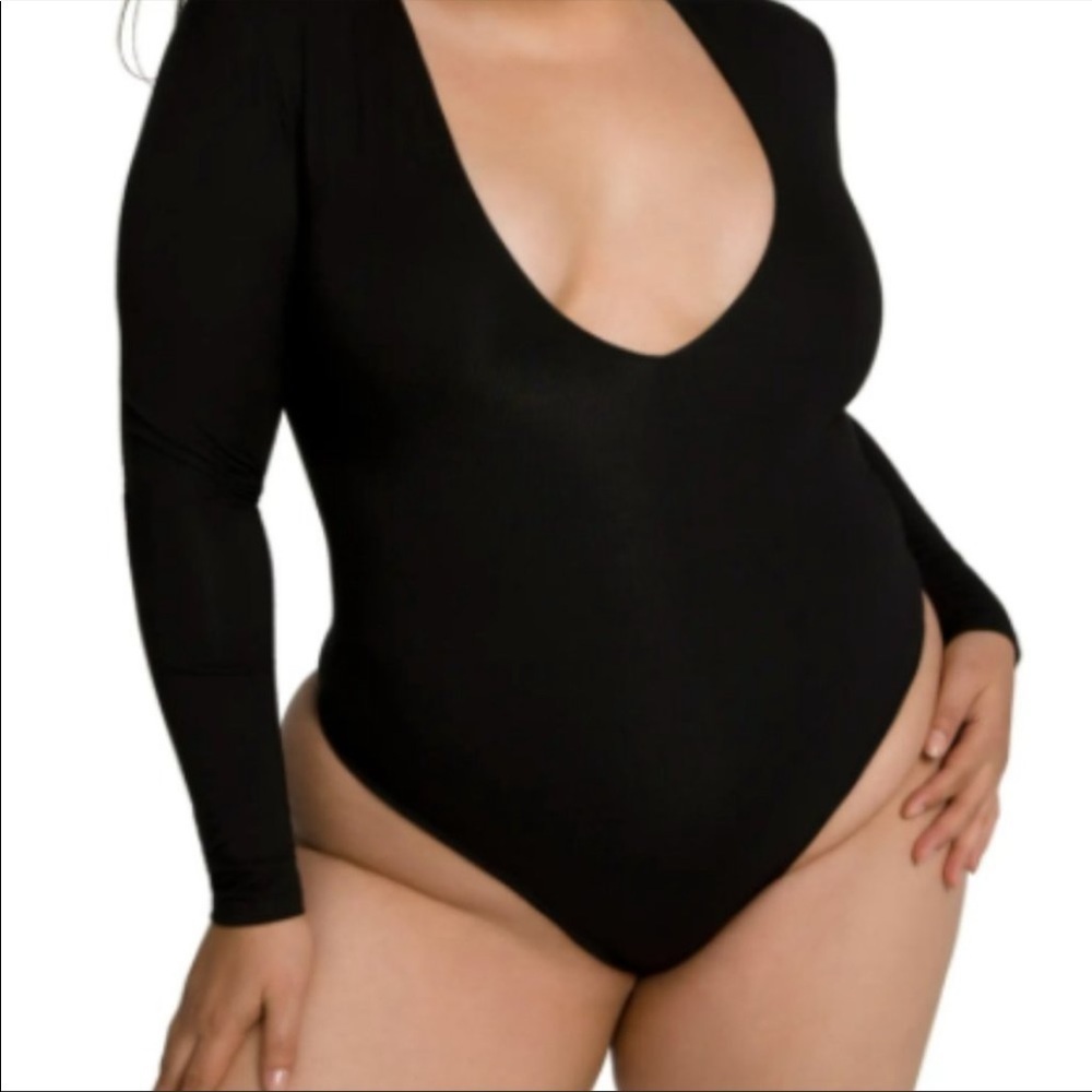 NEW - GOOD AMERICAN Good Body Power Shoulder Bodysuit Size 6